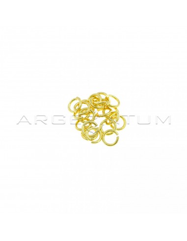 Yellow gold plated counter links ø 5 mm in 925 silver (20 pcs)