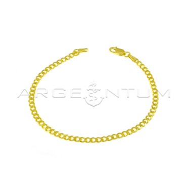Bracciale maglia grumetta da 3 mm placcato oro giallo in argento 925