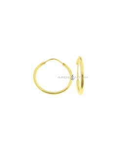 Hidden circle earrings ø 19 mm yellow gold plated in 925 silver