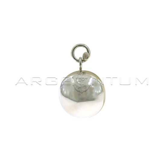Ciondolo chiamangeli ø 19 mm placcato oro bianco in argento 925