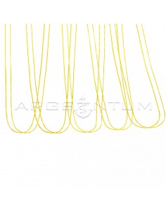 0.6 mm yellow gold plated Venetian chain links in 925 silver (50 cm) (10 pcs.)