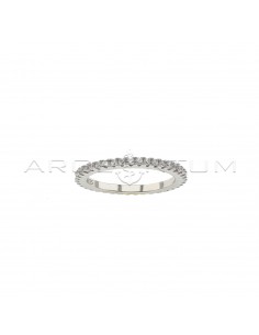 Eternity ring with 1.5 mm white zircons plated white gold in 925 silver