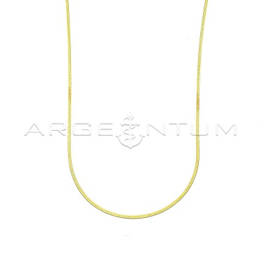 Catenina maglia spiga piatta placcata oro giallo in argento 925 (50 cm)