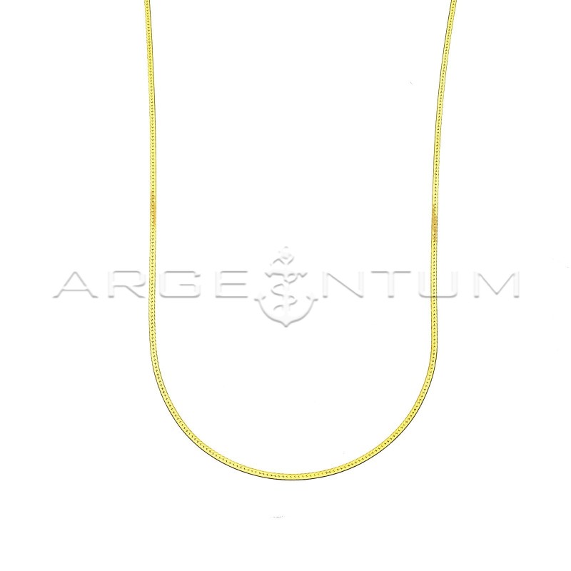 Catenina maglia spiga piatta placcata oro giallo in argento 925 (50 cm)
