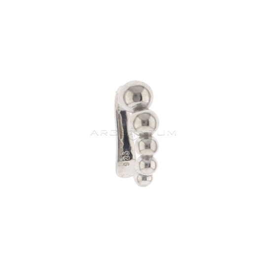 Ear cuff ad arco zirconato bianco con rose dei venti pendenti zirconate bianche con punti luce centrali placcato oro giallo in a