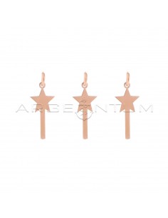 925 silver rose gold plated magic wand charms (3 pcs.)