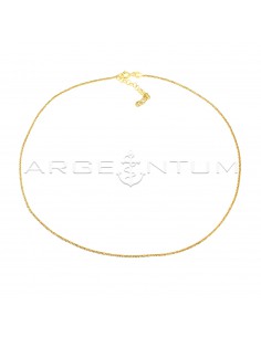 Yellow gold plated twist necklace in 925 silver