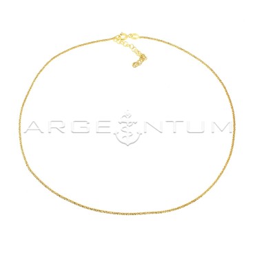 Yellow gold plated twist necklace in 925 silver