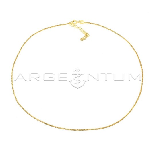 Collarino maglia twist placcato oro giallo in argento 925