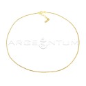 Yellow gold plated twist necklace in 925 silver
