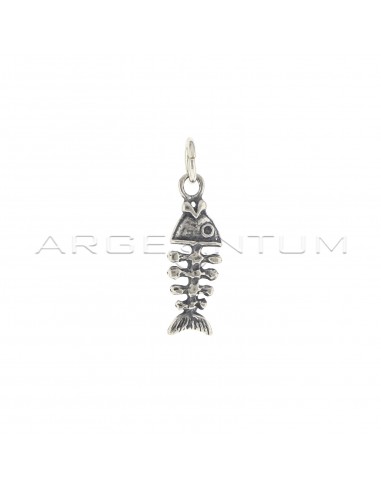 Cast herringbone pendant in burnished...