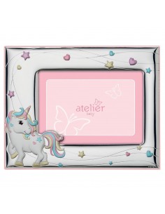 Atelier Portafoto con unicorno rosa linea Baby