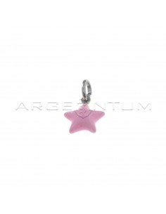 Pink enamel paired star...