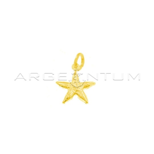 Yellow gold plated starfish pendant in 925 silver