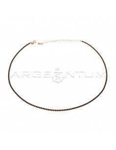 Tennis necklace with black...