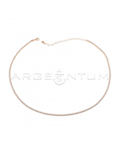 Tennis necklace with white zircons of...