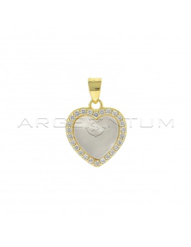Heart pendant in mother of pearl in a...