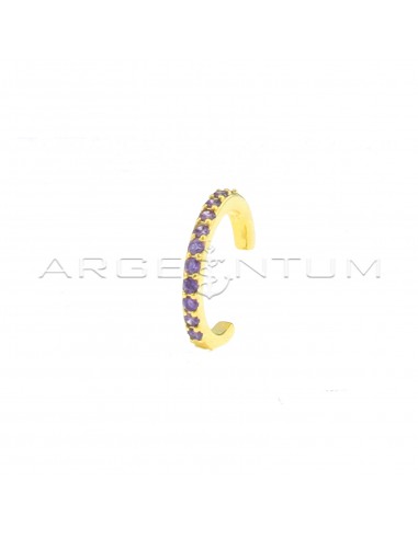 Circle ear cuff with yellow gold...