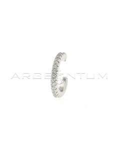 Circle ear cuff with white...