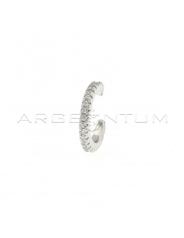 Circle ear cuff with white zircons...