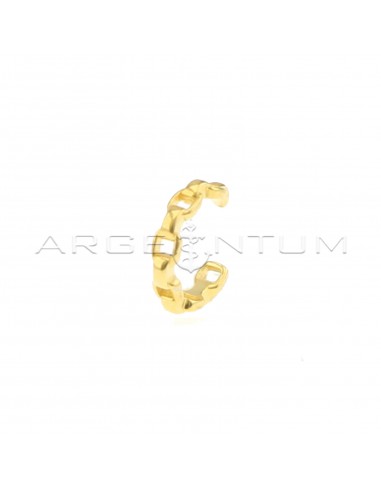 Yellow gold plated chain motif ear...