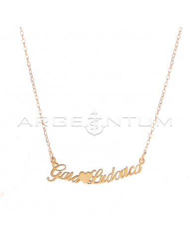 Diamond rolo link necklace with...