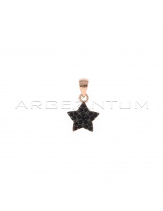 Star pendant in black cubic...