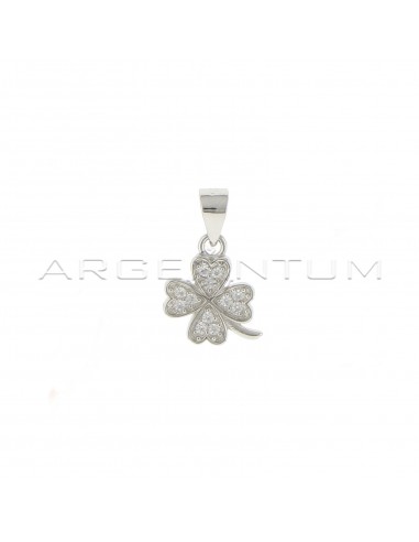 Four-leaf clover pendant in white...
