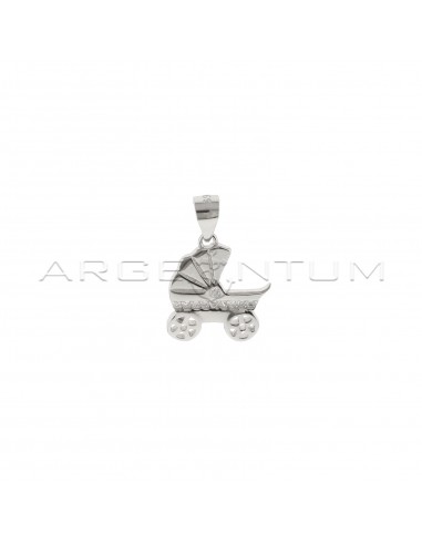 Baby carriage engraved plate pendant...