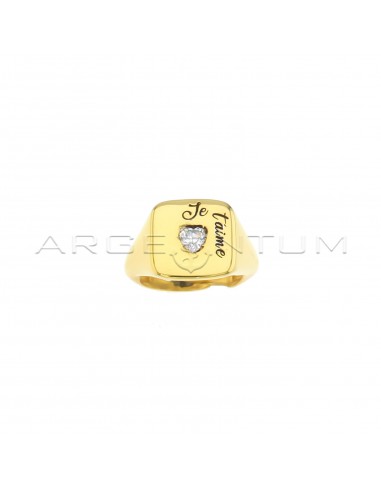 Pinky ring adjustable square shield...