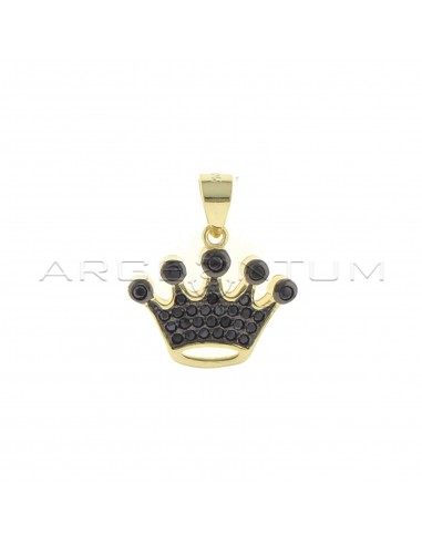 Black zircon pierced crown pendant...