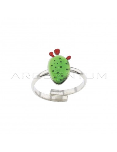 Adjustable ring with central prickly...