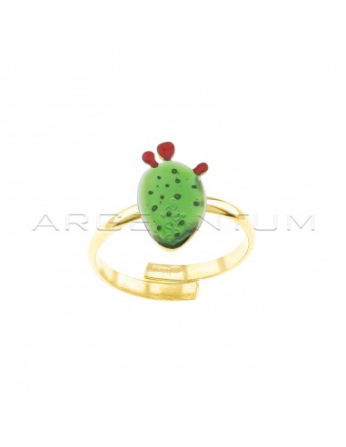Adjustable ring with central prickly...