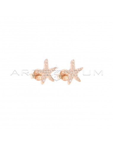Rose gold plated white zircon...