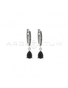 Black zircon hoop earrings...