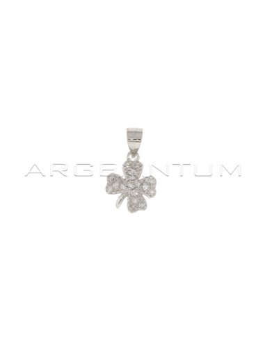 Four-leaf clover pendant in white...