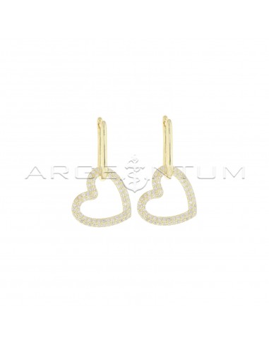 Oval hoop earrings snap with white...