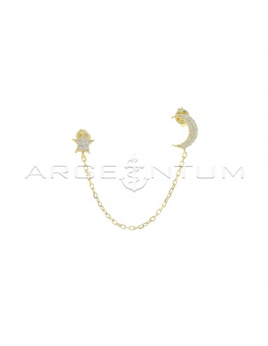 Moon Face Hoop Earring Crescent Hoops 18k Gold  l rae jewelry