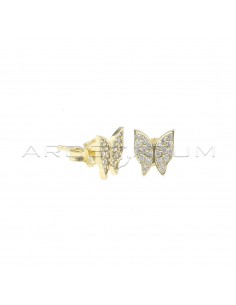 Stud earrings with white...