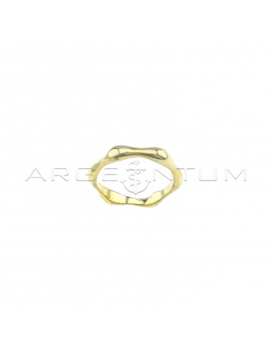 Shaped and domed hexagonal ring...