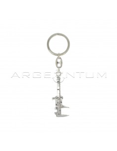 Caliber metal keychain with...