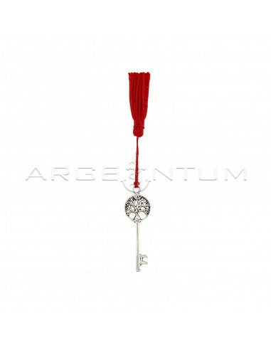 Metal key pendant with tree of life...