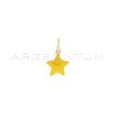 Yellow gold plated banana yellow paired star pendant in 925 silver
