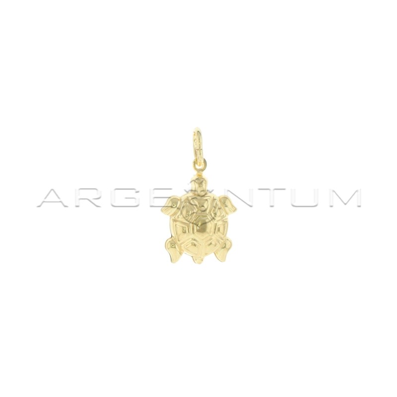 Ciondolo tartaruga placcato oro giallo in argento bianco 925