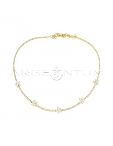 Tennis necklace with white cubic...