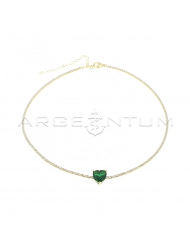 Tennis necklace with white zircons...