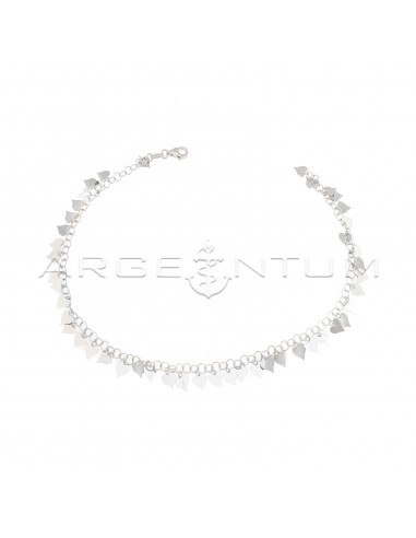 Giotto knitted anklet with white gold...