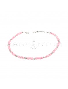 Anklet with light pink...