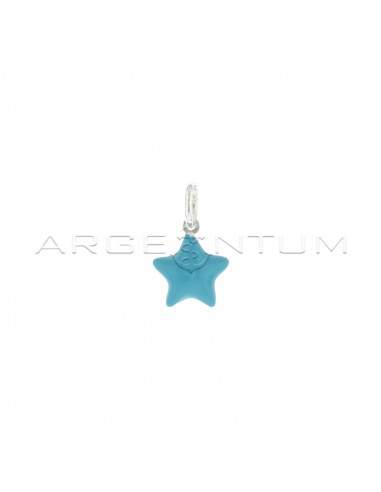 Turquoise enamelled paired star...