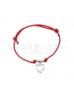 Red cord bracelet with slip...